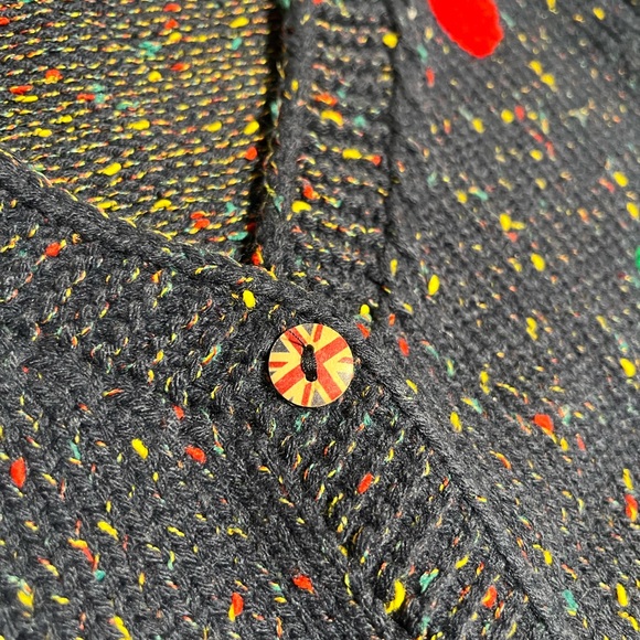 Colorful Heart Patterned Cardigan - Picture 3 of 5